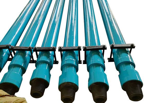 নীল রঙের জলের কূপ ড্রিল পাইপ R780 গ্রেড, ব্যাস ২১৯ মিমি, DTH ৩০ ফুট